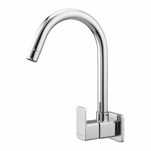 Sink Cock with Swinging Spout & Wall Flange